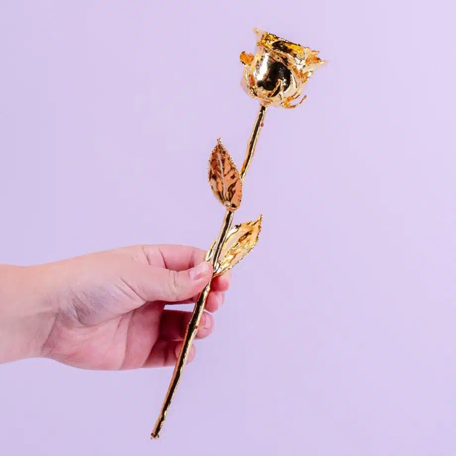 24 karaat gouden roos