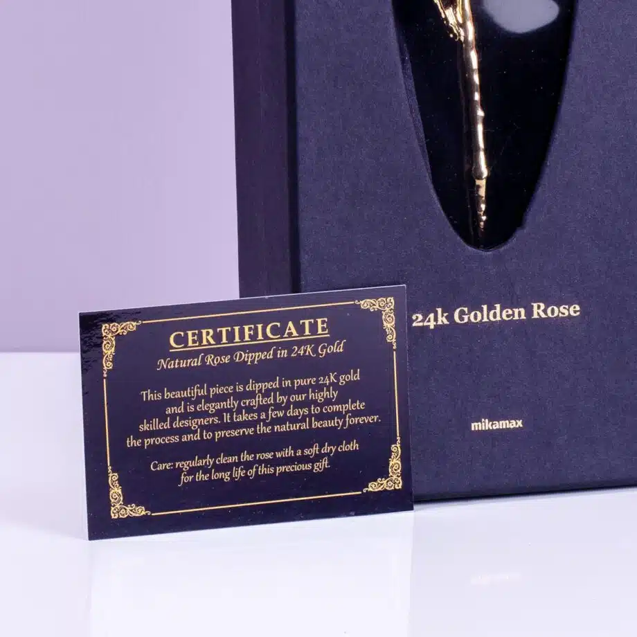 24 karaat gouden roos