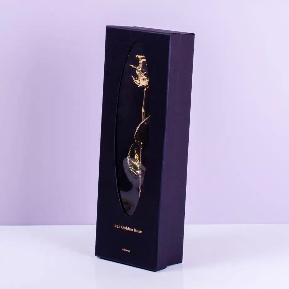 24 karaat gouden roos