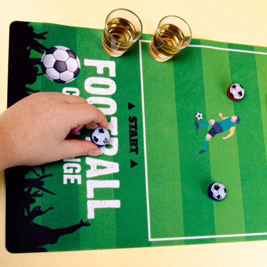 Sport drankspel met shotglaasjes