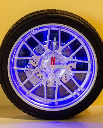 Wiel klok met ledverlichting