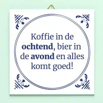 Tegeltje Koffie in de ochtend