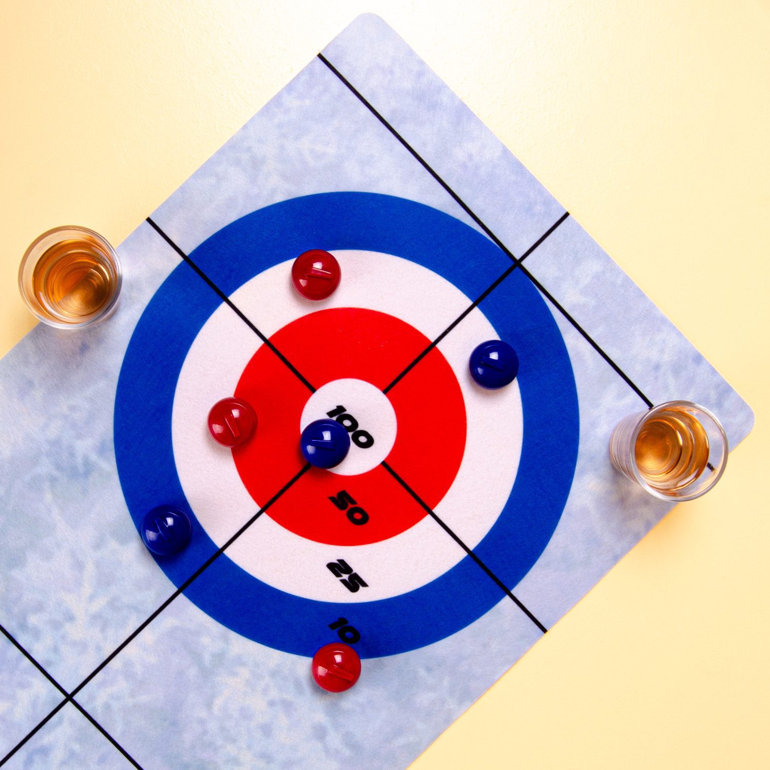 Sport Drankspel Met Shotglaasjes Curling