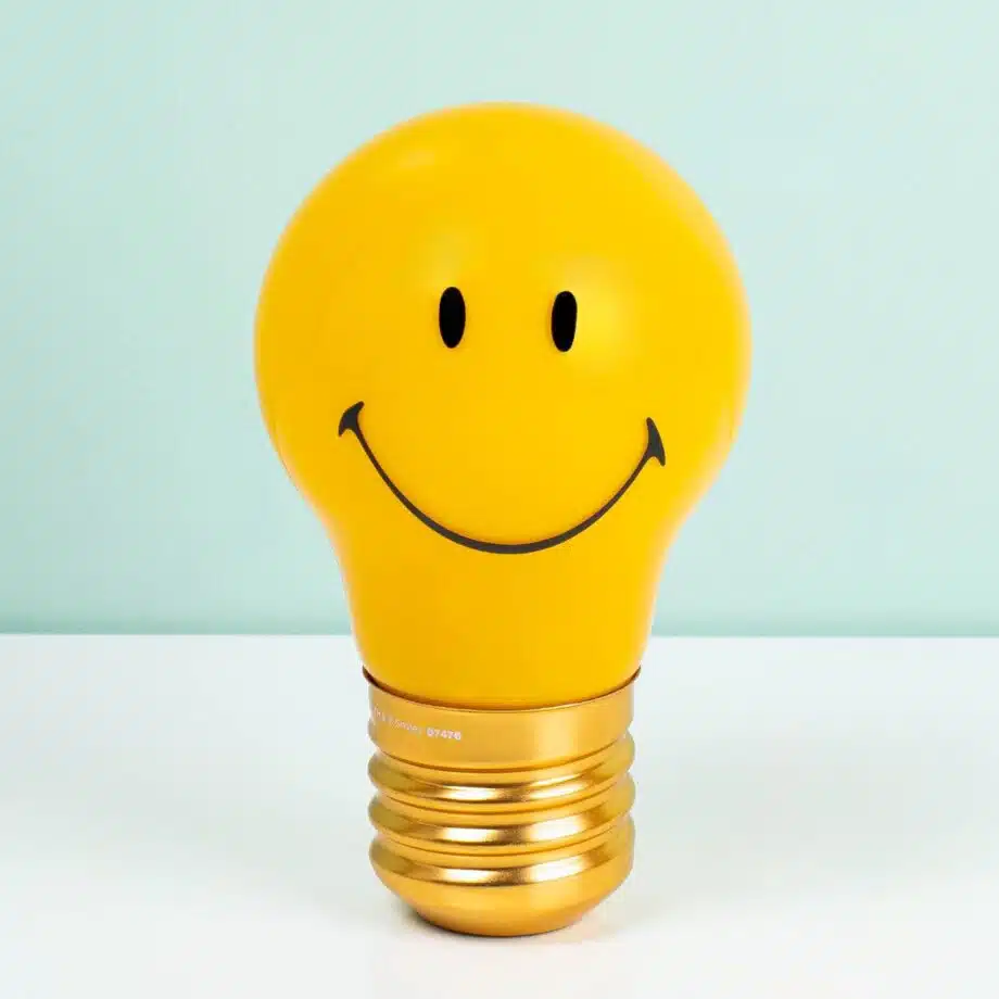 Oplaadbare smiley lamp
