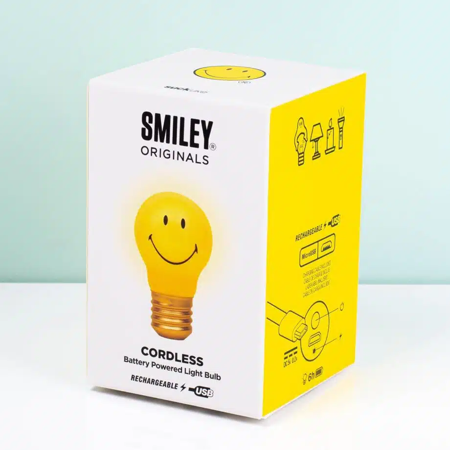 Oplaadbare smiley lamp