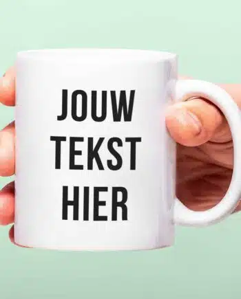 Gepersonaliseerde mok met eigen tekst