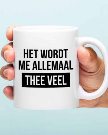 Mok Het wordt me allemaal thee veel