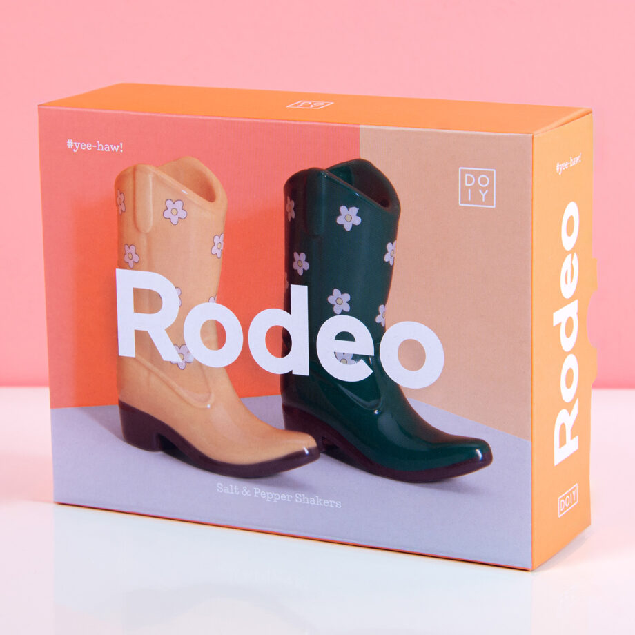Cowboylaars peper- en zoutstel