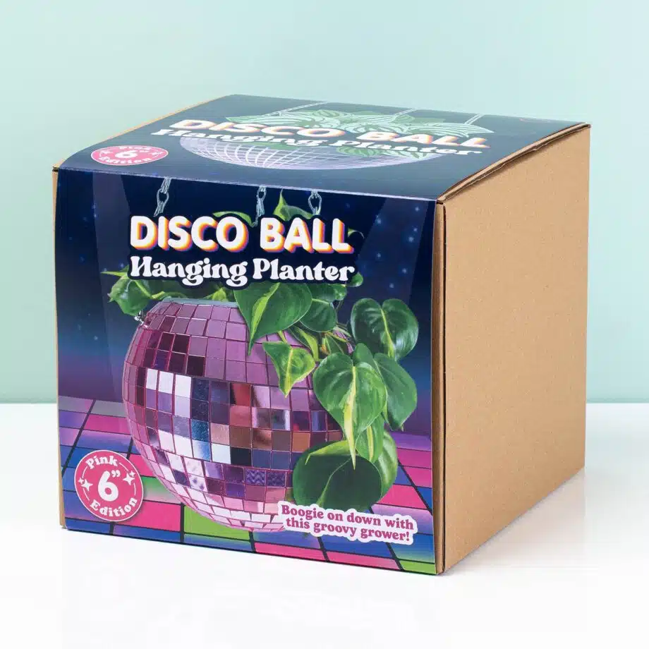 Hangende discobal bloempot