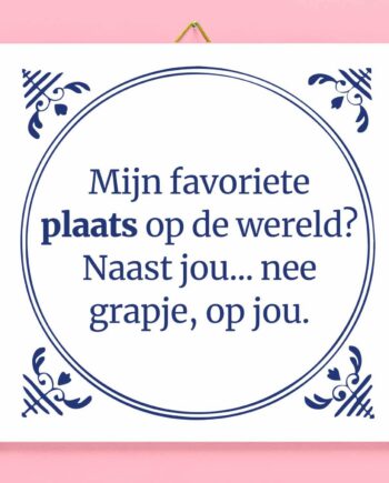 Tegeltje Mijn favoriete plaats is op jou
