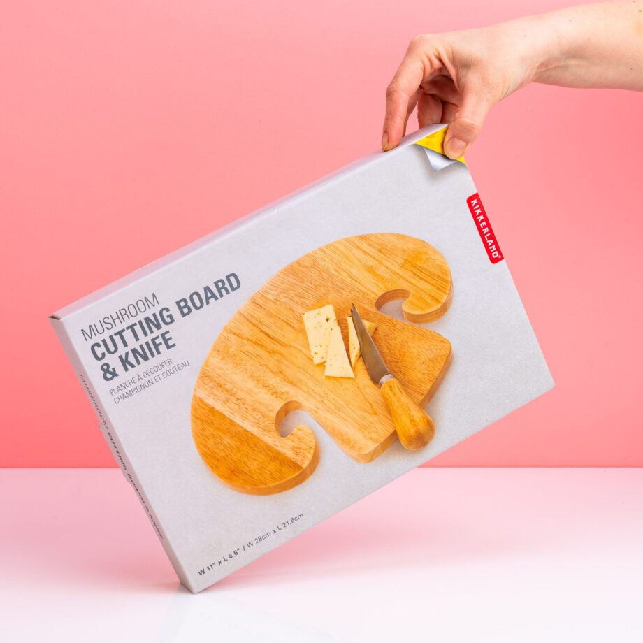 Champignon snijplank met kaasmes