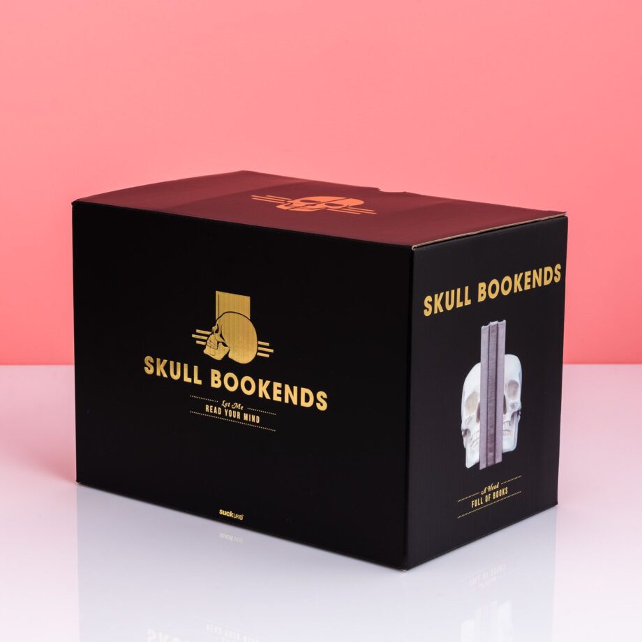 Schedel boekensteunen (set van 2)