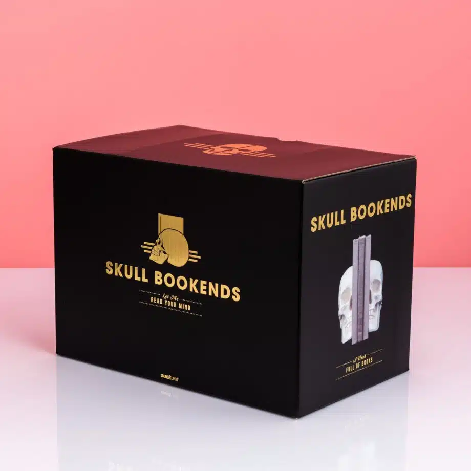 Schedel boekensteunen (set van 2)