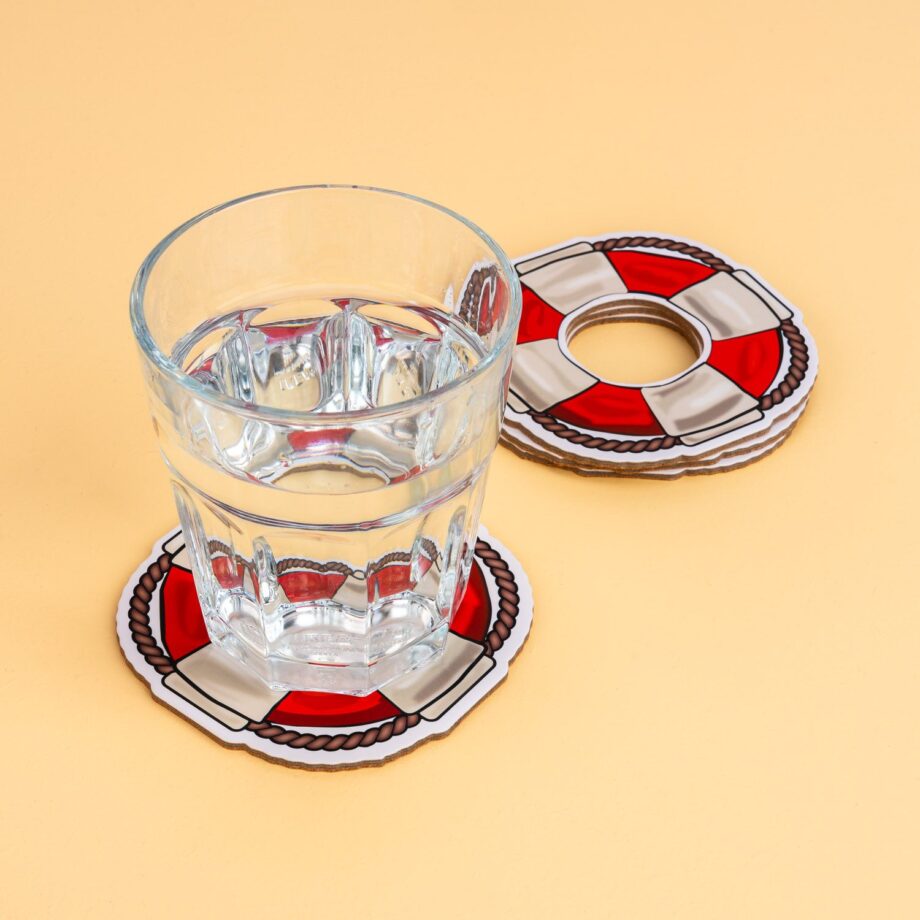 Reddingsboei onderzetters (set van 4)