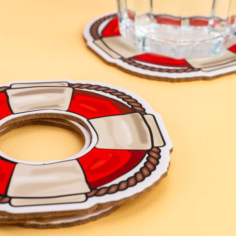 Reddingsboei onderzetters (set van 4)
