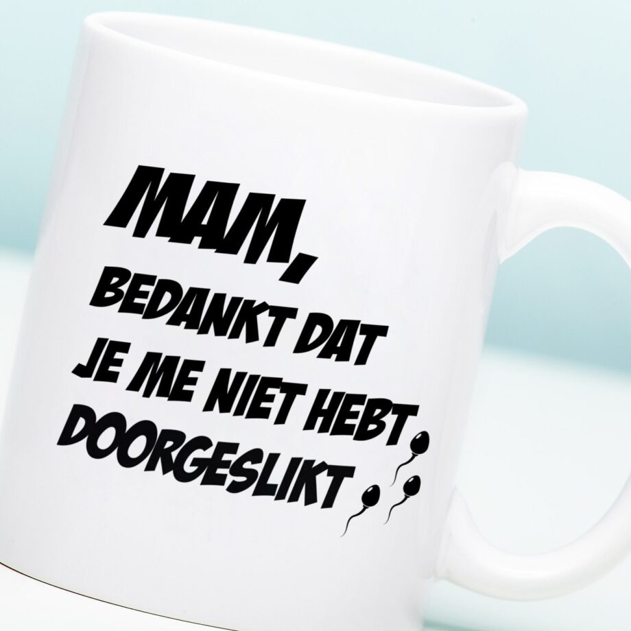 Gepersonaliseerde Moederdag mok Niet doorgeslikt