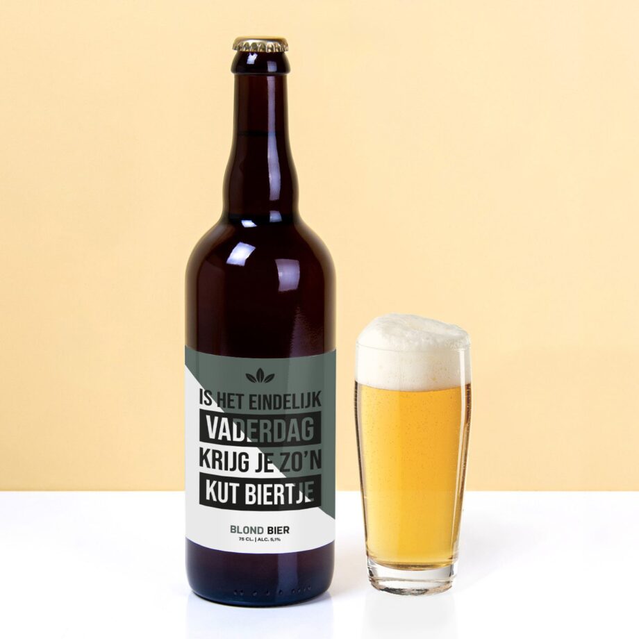 Bierfles Is het eindelijk Vaderdag... (750 ml)
