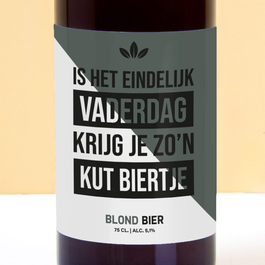 Bierfles Is het eindelijk Vaderdag... (750 ml)
