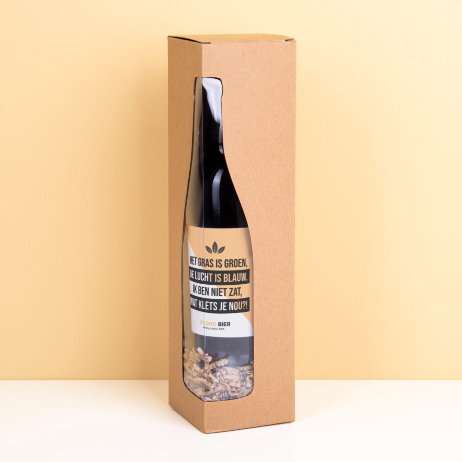 Bierfles Het gras is groen (750 ml)