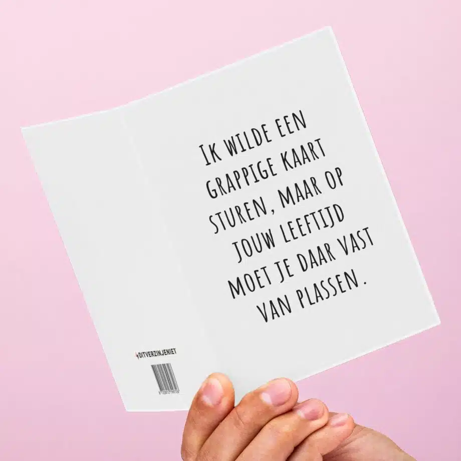 Wenskaart Een grappige kaart