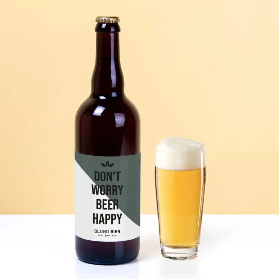 Bierfles Don't Worry Beer Happy (750 ml)