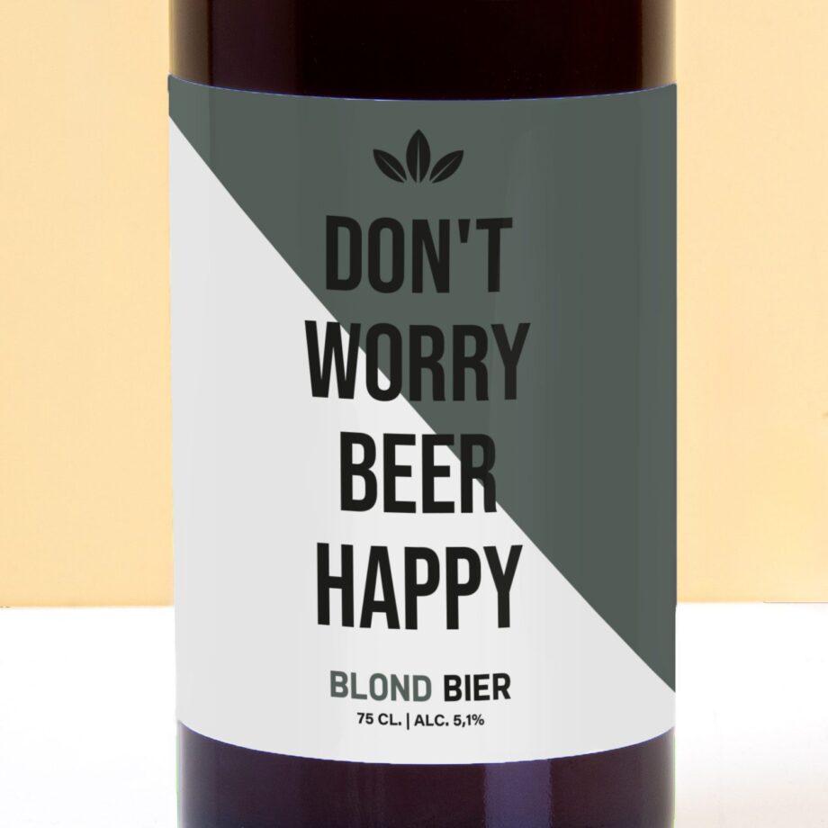 Bierfles Don't Worry Beer Happy (750 ml)