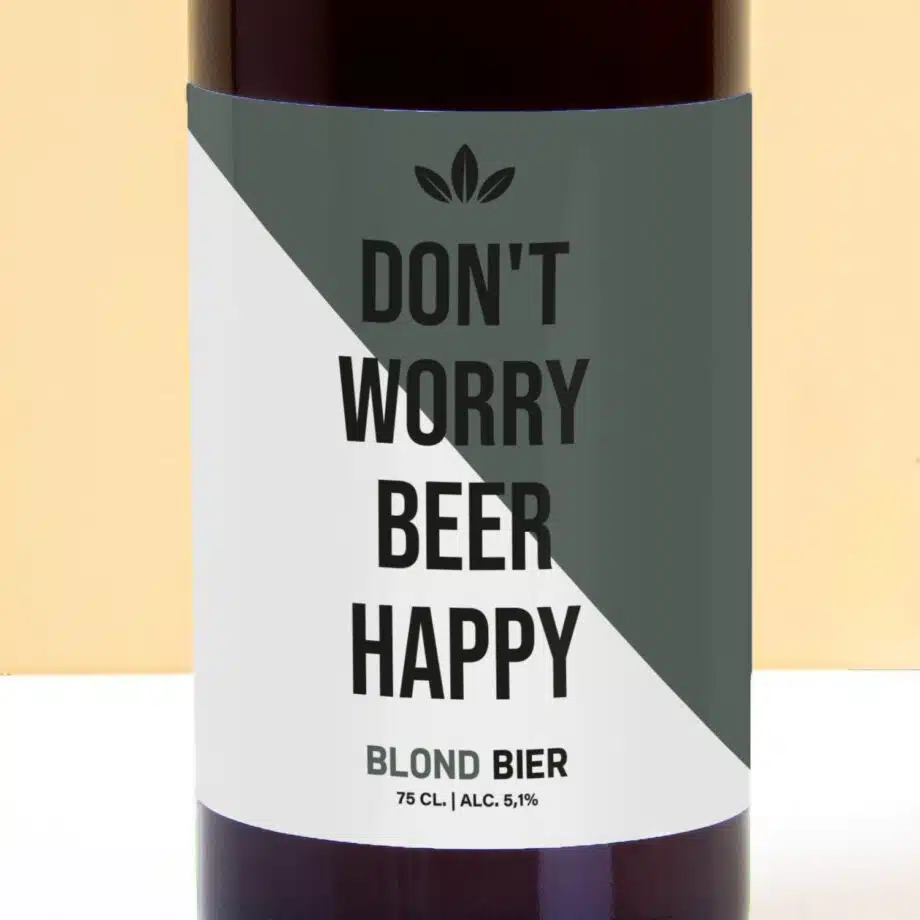 Bierfles Don't Worry Beer Happy (750 ml)