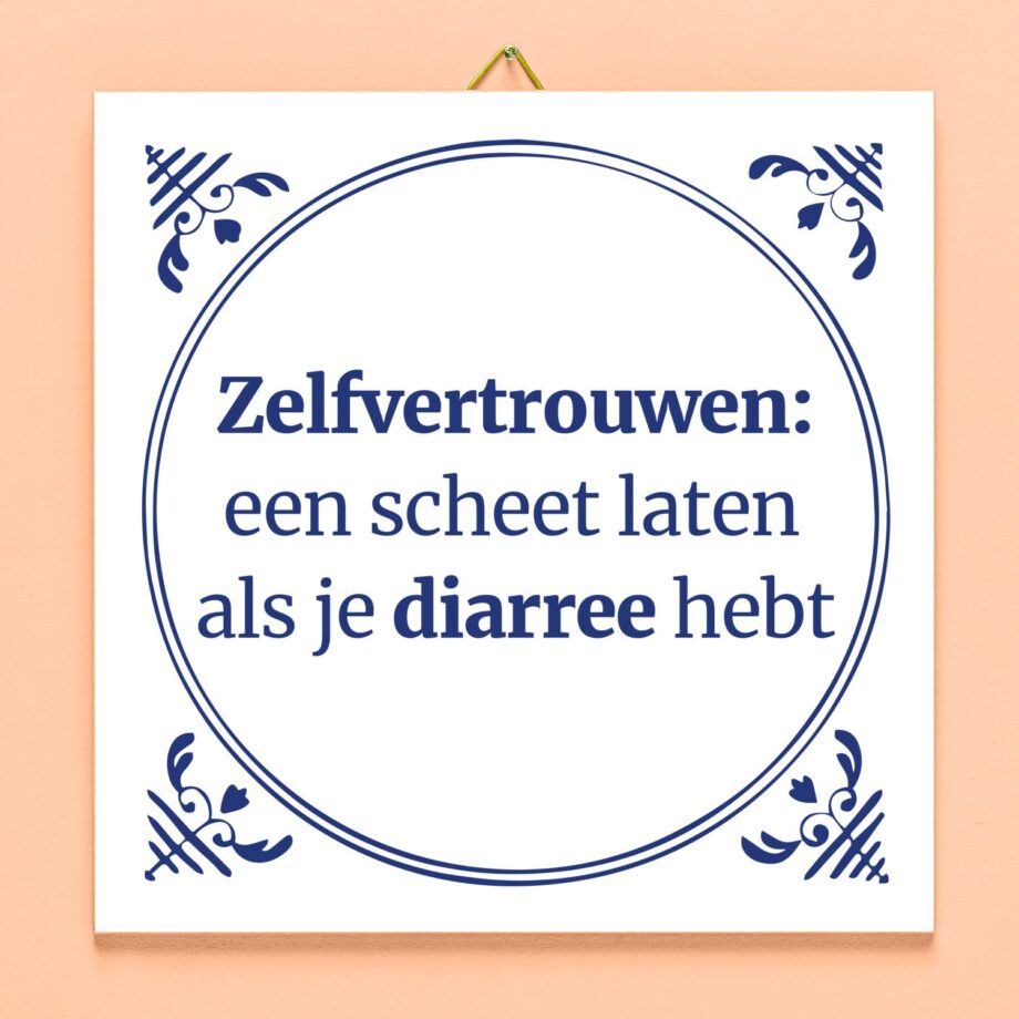 Tegeltje Zelfvertrouwen