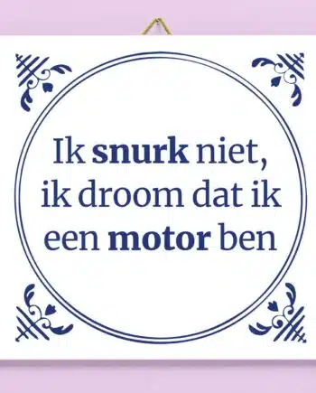 Tegeltje Ik snurk niet