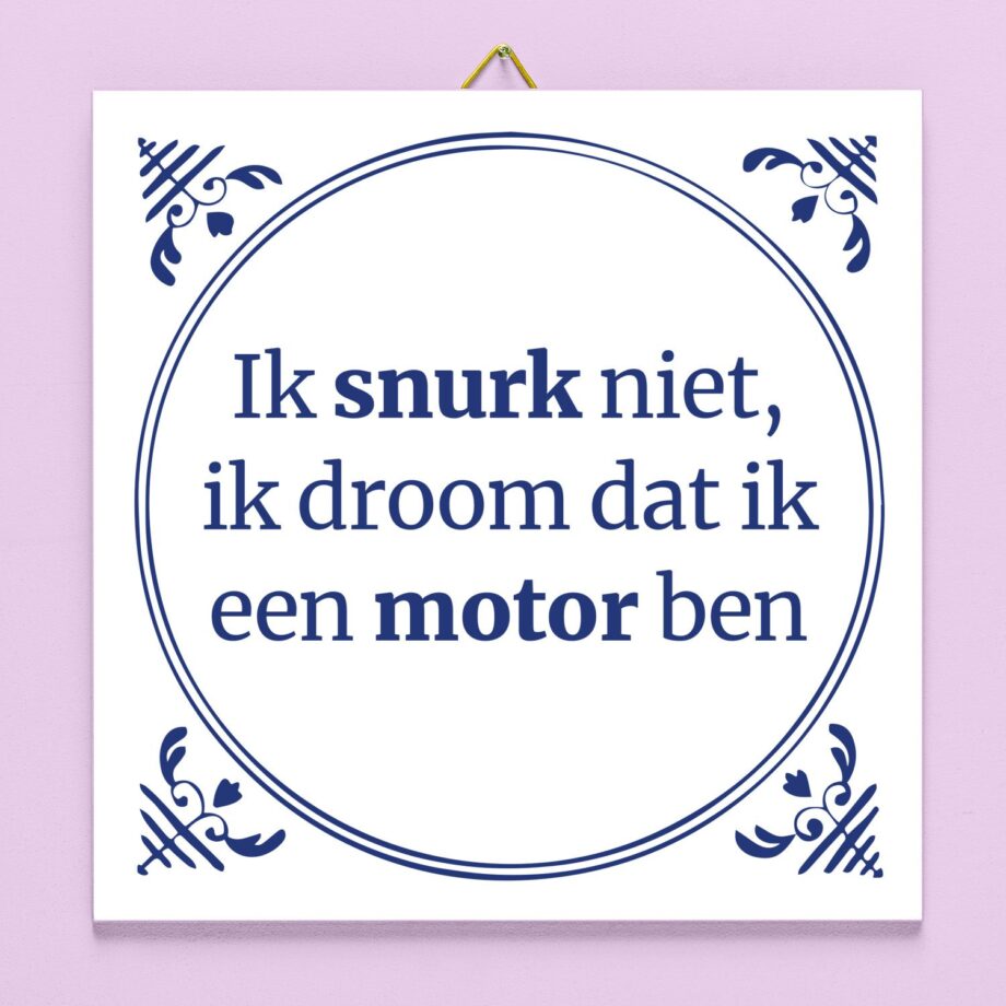Tegeltje Ik snurk niet