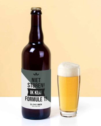 Bierfles Niet storen Formule 1 (750 ml)
