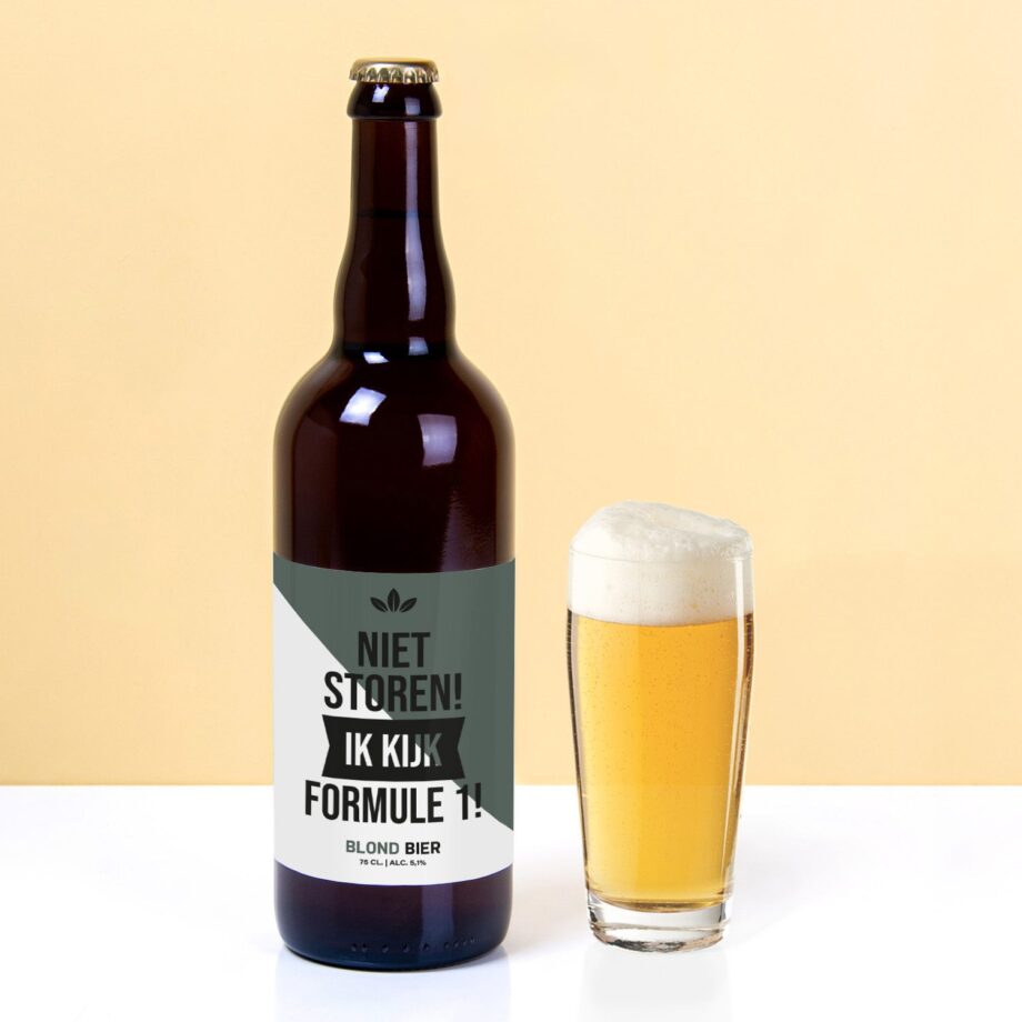 Bierfles Niet storen Formule 1 (750 ml)