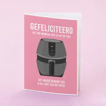 Wenskaart Blij met een Air Fryer