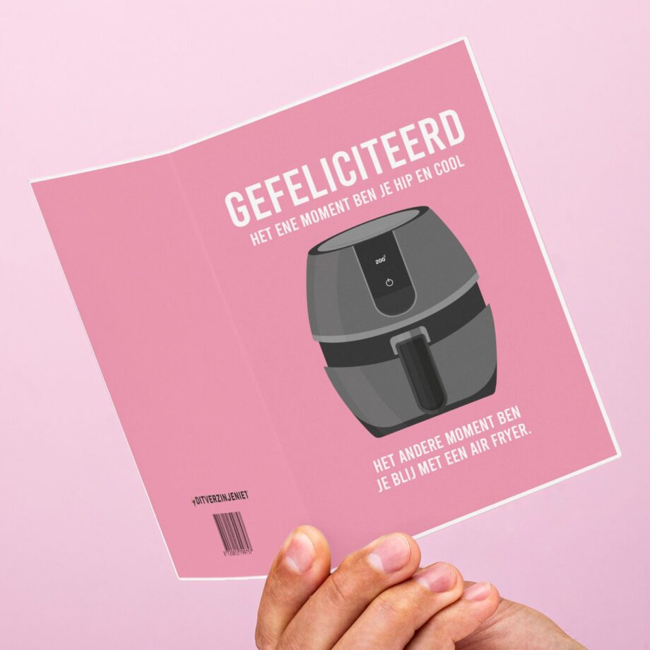 Wenskaart Blij met een Air Fryer