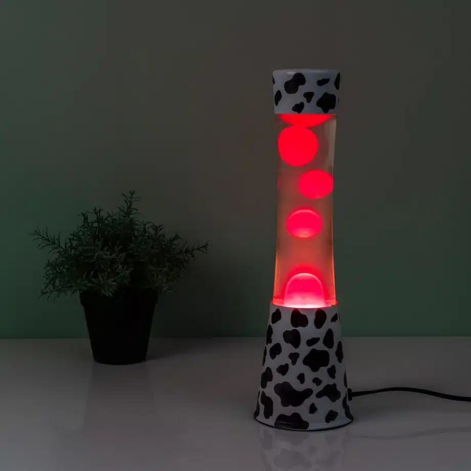Lavalamp koe met roze lava