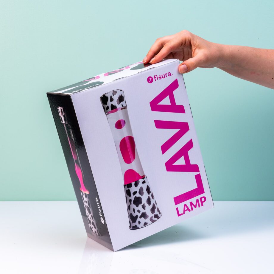Lavalamp koe met roze lava
