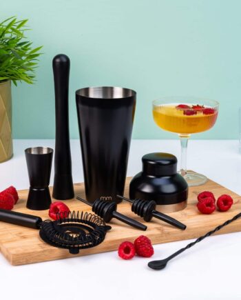 Matzwarte cocktailshakerset