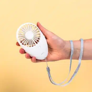 Draagbare mini ventilator met ledverlichting