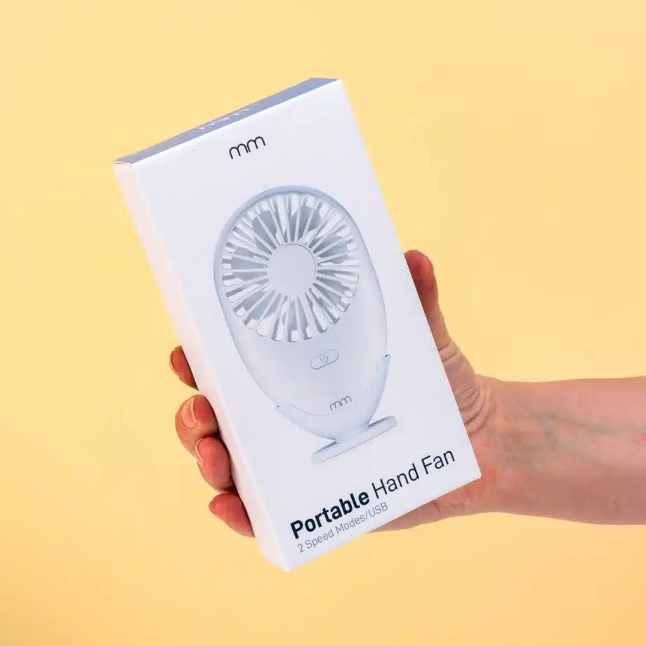 Draagbare mini ventilator met ledverlichting
