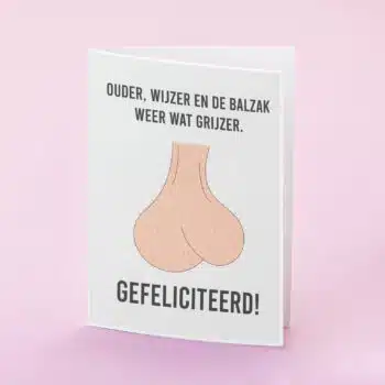 Wenskaart Ouder, wijzer en grijzer