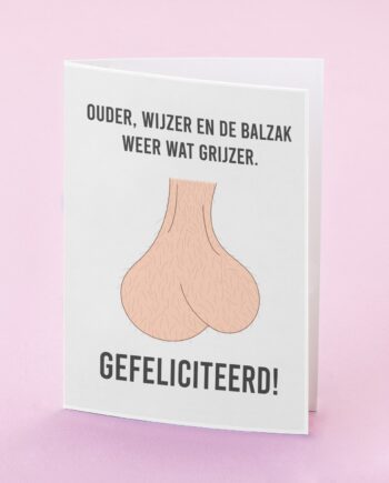 Wenskaart Ouder, wijzer en grijzer