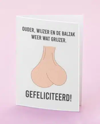 Wenskaart Ouder, wijzer en grijzer