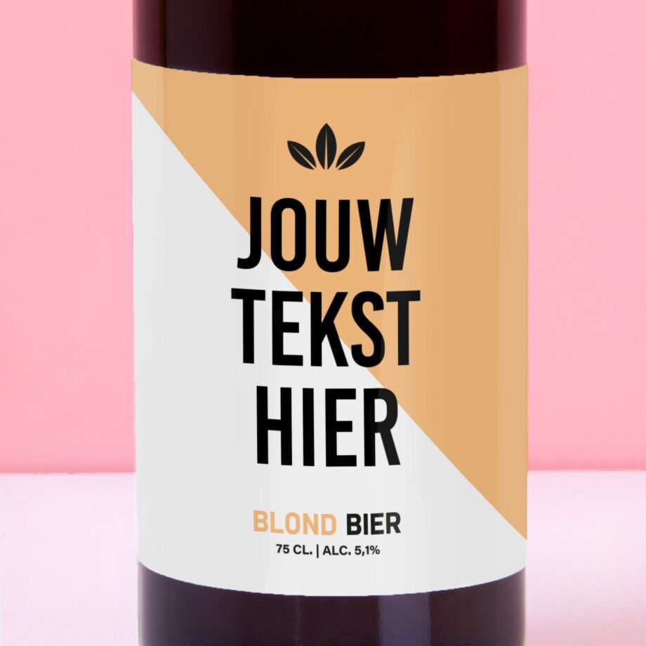 Gepersonaliseerde bierfles met eigen tekst (750 ml)