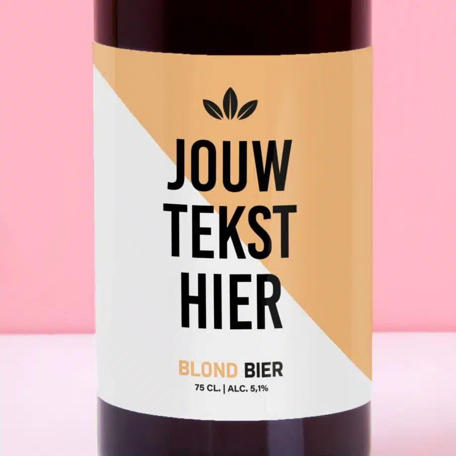 Gepersonaliseerde bierfles met eigen tekst (750 ml)