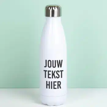 Gepersonaliseerde thermosfles met eigen tekst