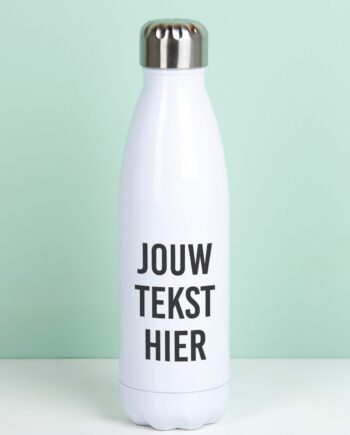 Gepersonaliseerde thermosfles met eigen tekst