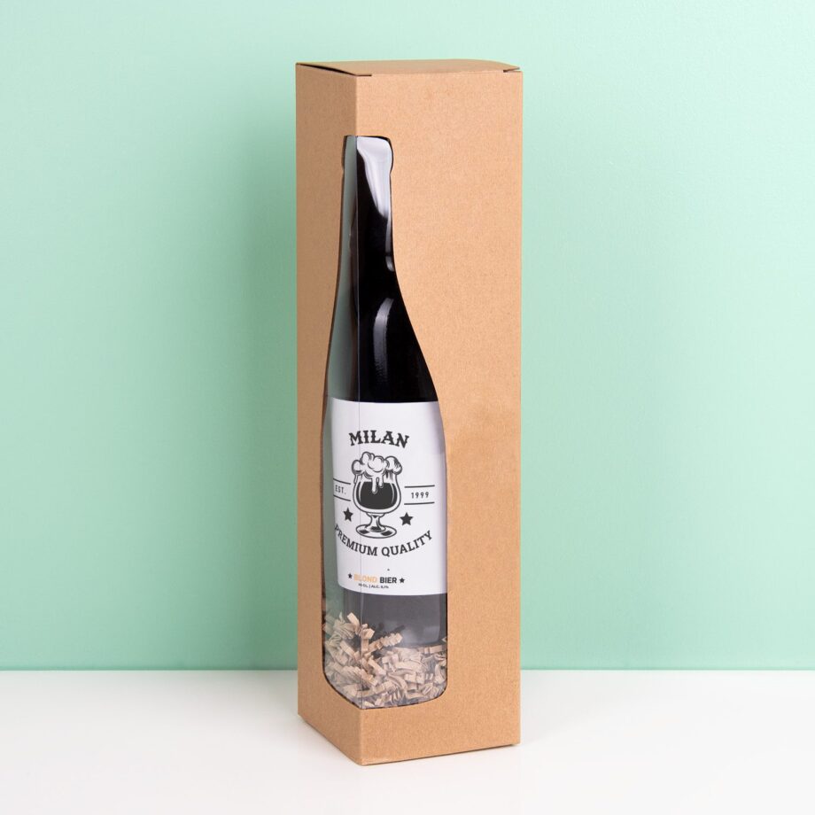 Gepersonaliseerde bierfles Naam badge luxe (750 ml)