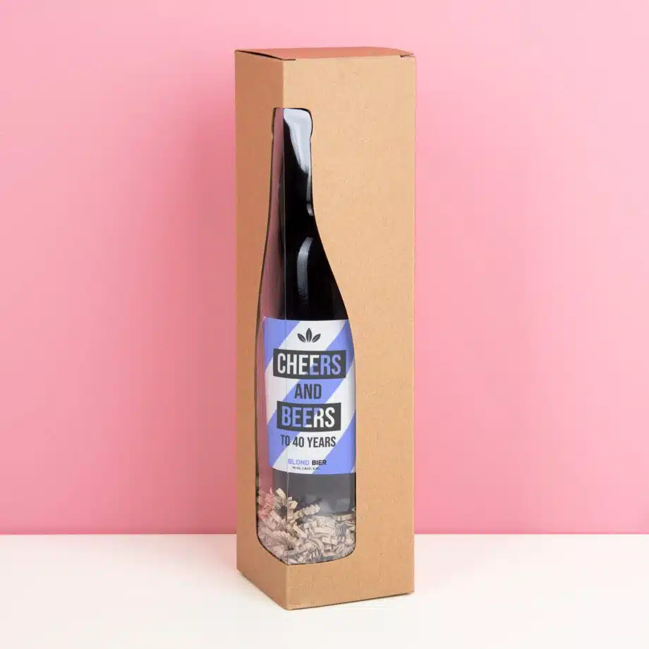 Gepersonaliseerde bierfles Cheers and beers (750 ml)