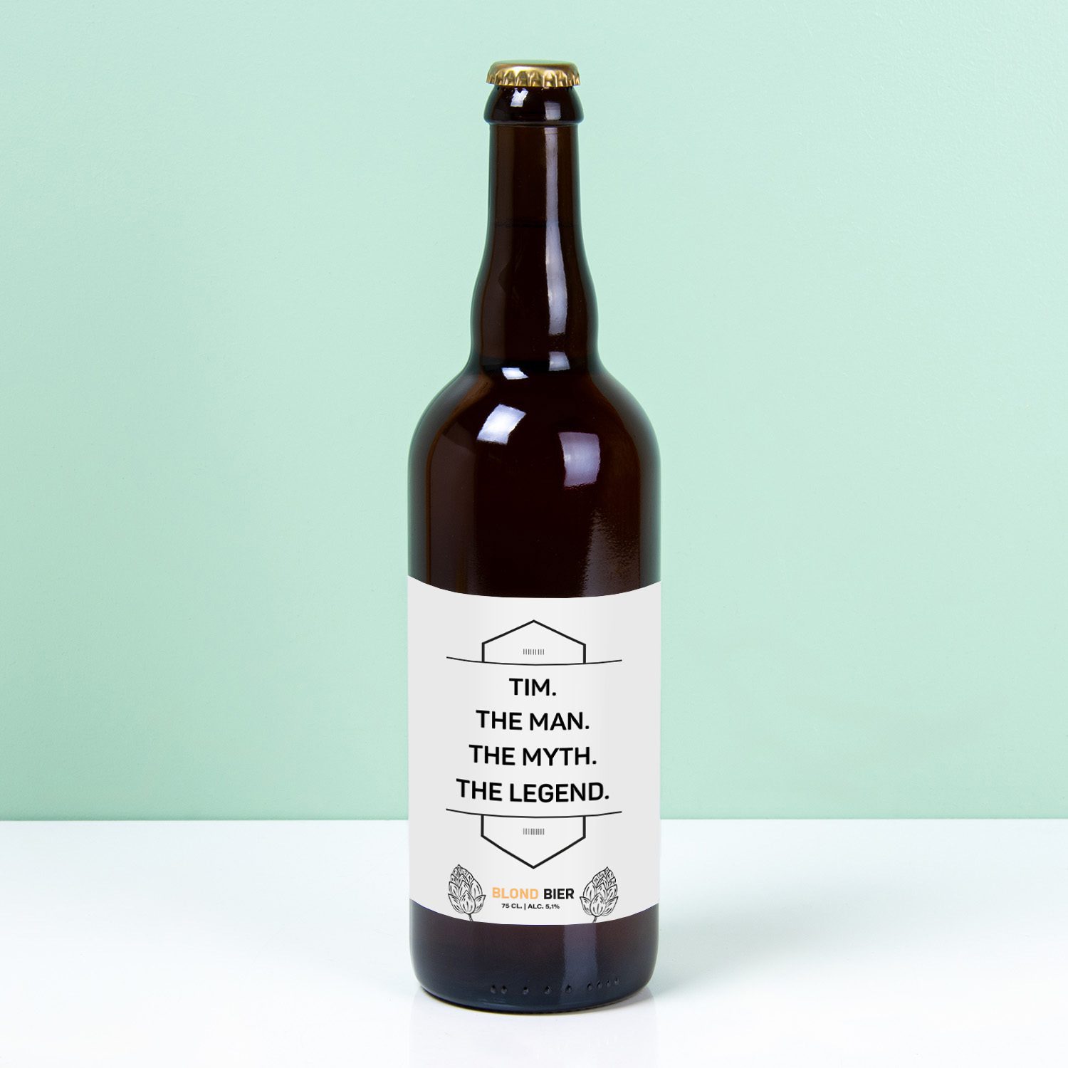 Gepersonaliseerde Bierfles The Man (750ml)