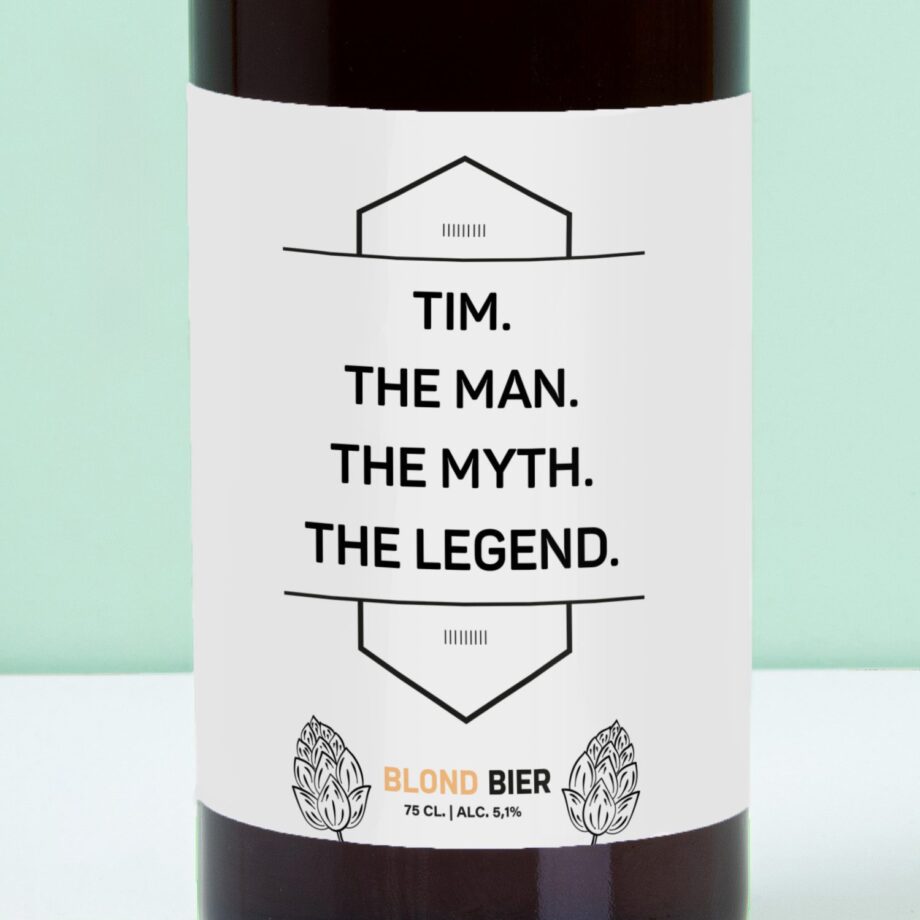 Gepersonaliseerde bierfles The Man (750 ml)